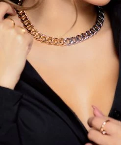 Love And Labels NEW ARRIVALS Two Tone Curb Chain Necklace