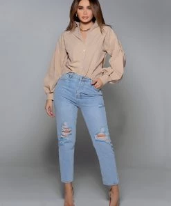 Love And Labels Distressed Mom Jeans