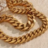 Love And Labels 18K Gold Plated Chunky Cuban Necklace JEWELRY 1 Love And Labels 18K Gold Plated Chunky Cuban Necklace JEWELRY