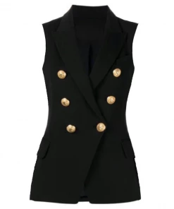 LOVE|LABELS Gold Button Vest BLAZERS