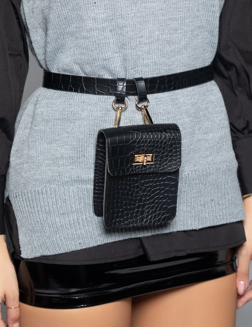 Love And Labels Crocodile Belt Bag ACCESSORIES 3 Love And Labels Crocodile Belt Bag ACCESSORIES