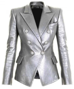 Love And Labels Metallic Leather Button Blazer BLAZERS 9 Love And Labels Metallic Leather Button Blazer BLAZERS