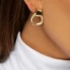 Love And Labels Gold Multi Circle Drop Earrings
