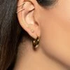 Love And Labels 18k Gold Plated Chunky Hoop Earrings