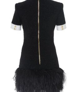 Love And Labels Tweed Feather Dress 9 Love And Labels Tweed Feather Dress