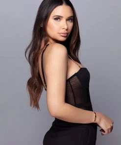 Love And Labels Chain Mesh Bodysuit