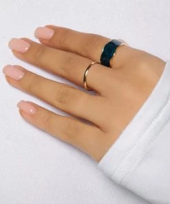 Love And Labels 2-Piece Navy Ring Set ACCESSORIES