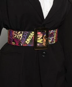 Love And Labels Street Art Waist Belt - Black