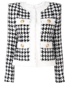 Love And Labels Tweed Houndstooth Jacket BLAZERS