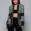 Love And Labels Relaxed Houndstooth Jacket