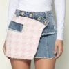 Love And Labels Houndstooth + Denim Skirt 2 Love And Labels Houndstooth + Denim Skirt