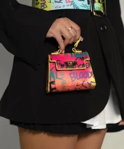 Love And Labels ACCESSORIES Mini Street Art Bag - Multi-Color