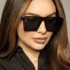 Love And Labels Tapered Metal Sunglasses - Black NEW ARRIVALS
