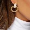Love And Labels ACCESSORIES Opal + Multi Circle Drop Earrings