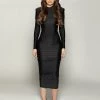 Love And Labels Shoulder Padded Turtleneck Midi Dress NEW ARRIVALS 2 Love And Labels Shoulder Padded Turtleneck Midi Dress NEW ARRIVALS