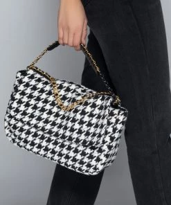 Love And Labels Houndstooth Flap Bag - Large NEW ARRIVALS 5 Love And Labels Houndstooth Flap Bag - Large NEW ARRIVALS