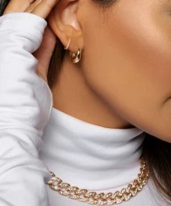 Love And Labels Small Simple Gold Hoop Earrings