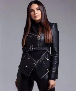 Love And Labels Vegan Detachable Double Leather Jacket COATS