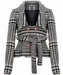 Love And Labels Black + White Plaid Jacket