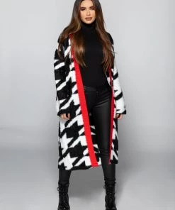 Love And Labels COATS Houndstooth Duster