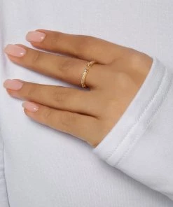 Love And Labels Textured Open Cuff Ring