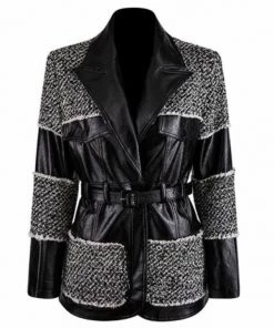 Love And Labels Leather + Tweed Blazer