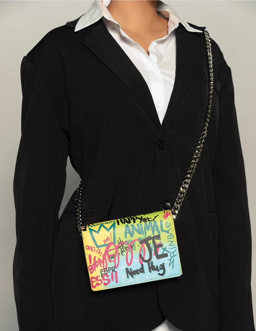 Love And Labels Street Art Crossbody Bag 3 Love And Labels Street Art Crossbody Bag