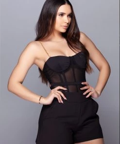 Love And Labels Chain Mesh Bodysuit