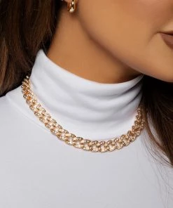 Love And Labels ACCESSORIES Unisex Stone Cuban Necklace