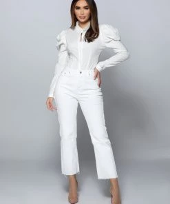 Love And Labels Raw Hem High Waisted Jeans