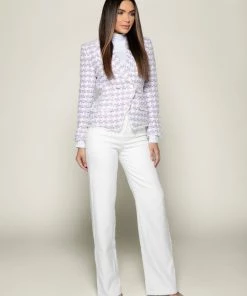 Love And Labels Tweed Pastel Houndstooth Blazer NEW ARRIVALS