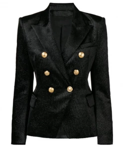 Love And Labels Velvet Rhinestone Blazer BLAZERS