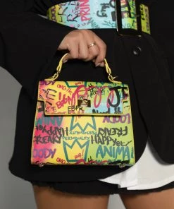 Love And Labels ACCESSORIES Medium Street Art Bag - Multi-Color