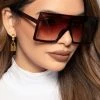 Love And Labels NEW ARRIVALS Oversized Flat Square Sunglasses - Brown