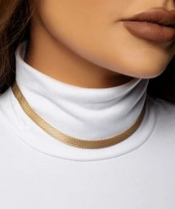 Love And Labels 18k Gold Plated Mesh Chain Necklace ACCESSORIES