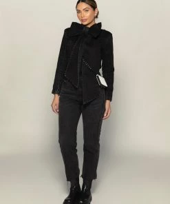 Love And Labels NEW ARRIVALS Black Denim Bow Blouse