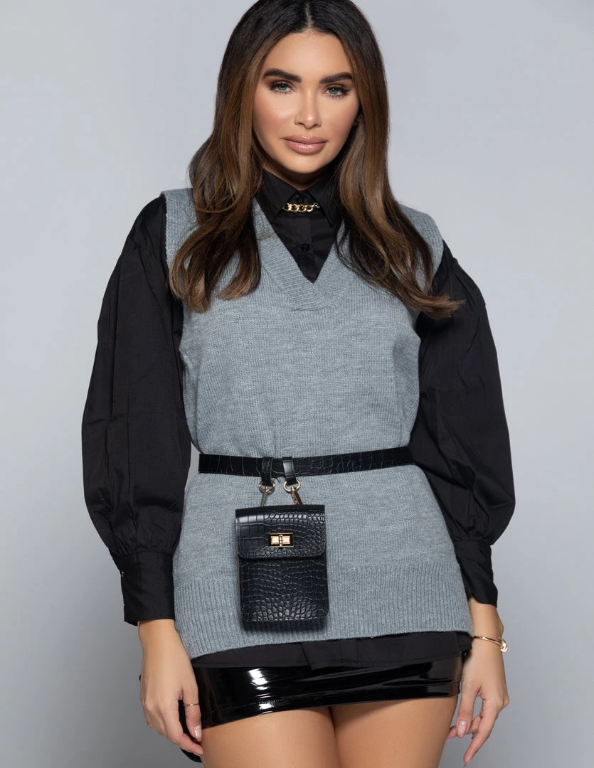 Love And Labels Crocodile Belt Bag ACCESSORIES 4 Love And Labels Crocodile Belt Bag ACCESSORIES