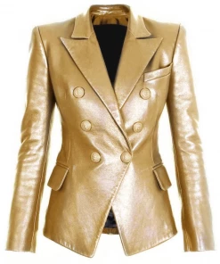 Love And Labels Metallic Leather Button Blazer BLAZERS 8 Love And Labels Metallic Leather Button Blazer BLAZERS