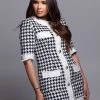 Love And Labels DRESSES Tweed Houndstooth Mini Dress