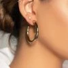 Love And Labels Chunky Hoop Earrings