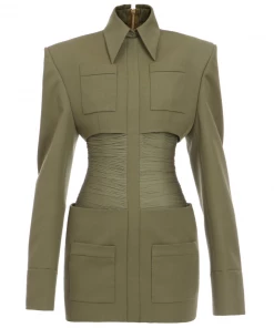 Love And Labels Ruched Military Dress DRESSES