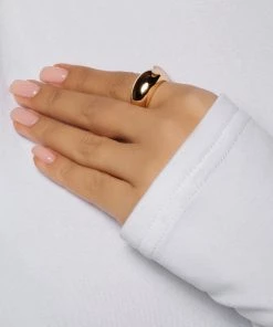 Love And Labels ACCESSORIES 18k Gold Plated Chunky Solid Ring