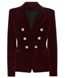 Love And Labels Velvet Gold Button Blazer BLAZERS