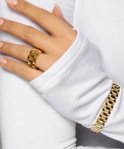 Love And Labels 18k Gold Plated Stainless Steel Bracelet