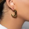 Love And Labels 18k Gold Plated Square Hoop Earrings NEW ARRIVALS