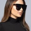 Love And Labels ACCESSORIES Oversized Square Glasses - Black