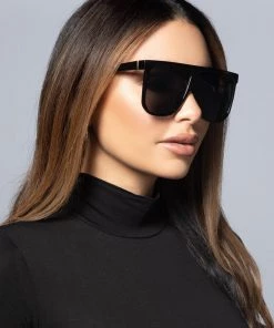 Love And Labels ACCESSORIES Oversized Square Glasses - Black