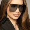 Love And Labels NEW ARRIVALS Oversized Flat Square Sunglasses - Mirrored Gold 1 Love And Labels NEW ARRIVALS Oversized Flat Square Sunglasses - Mirrored Gold
