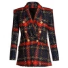 Love And Labels Plaid Tweed Wool Blazer
