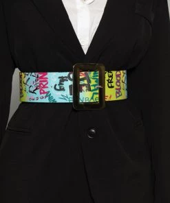 Love And Labels ACCESSORIES Street Art Waist Belt - Multi-Color